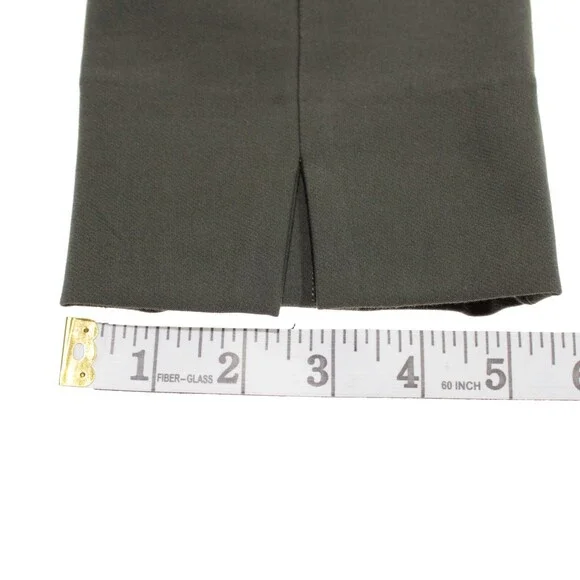 Vince NWT Casual Pleated Pants w/ Ankle Slits Size XS in Green Cotton Blend